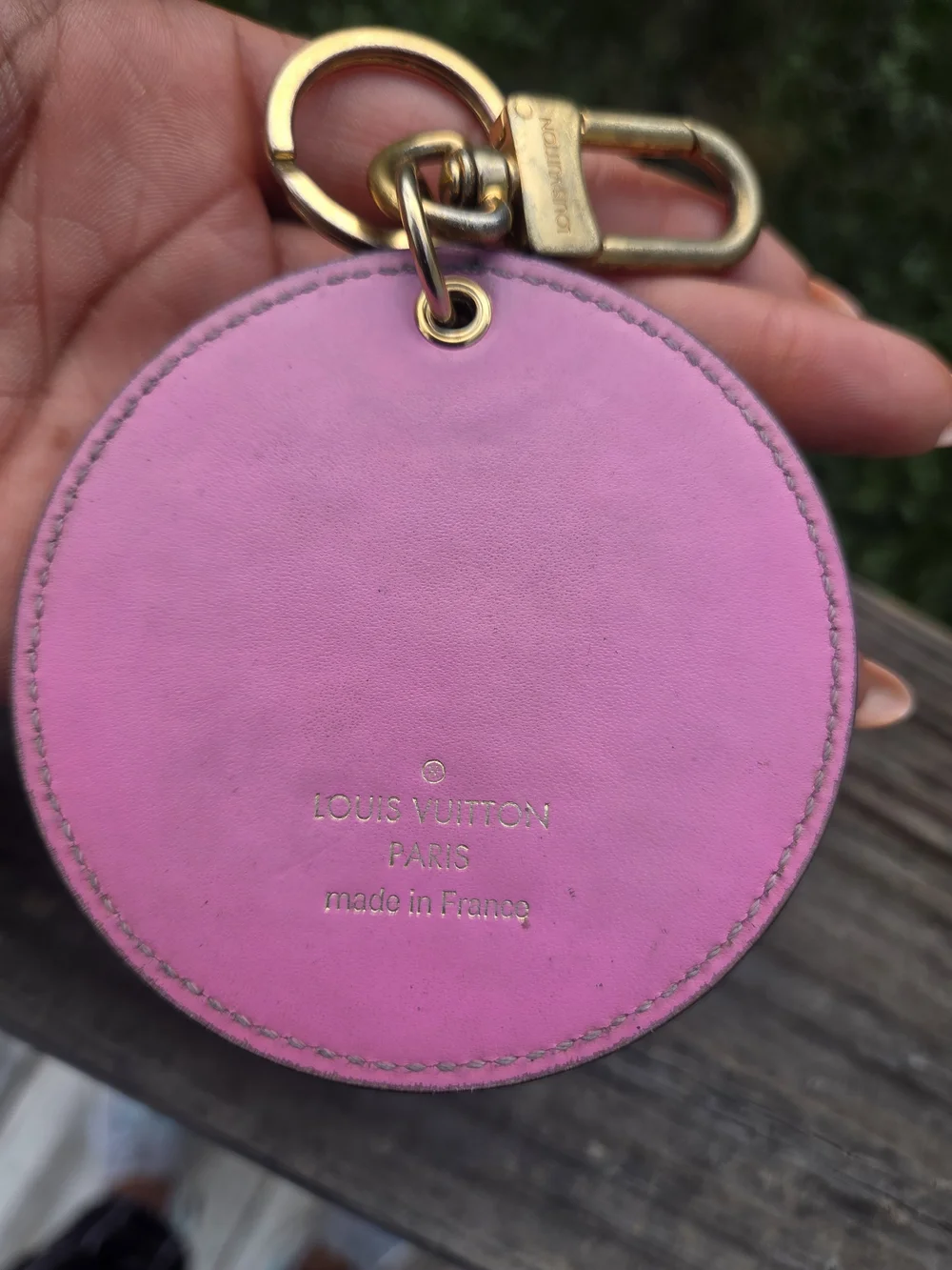 Louis Vuitton Pink & Blue Monogram Round Key Holder